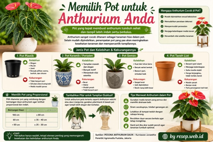 Memilih Pot untuk Anthurium Anda