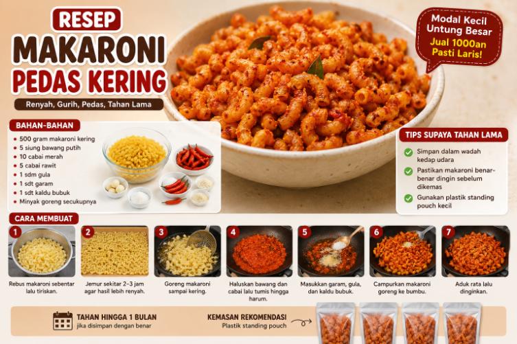 Resep Makaroni Pedas Kering