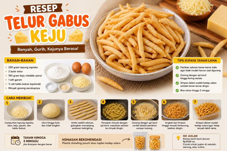 Telur Gabus Keju Gurih